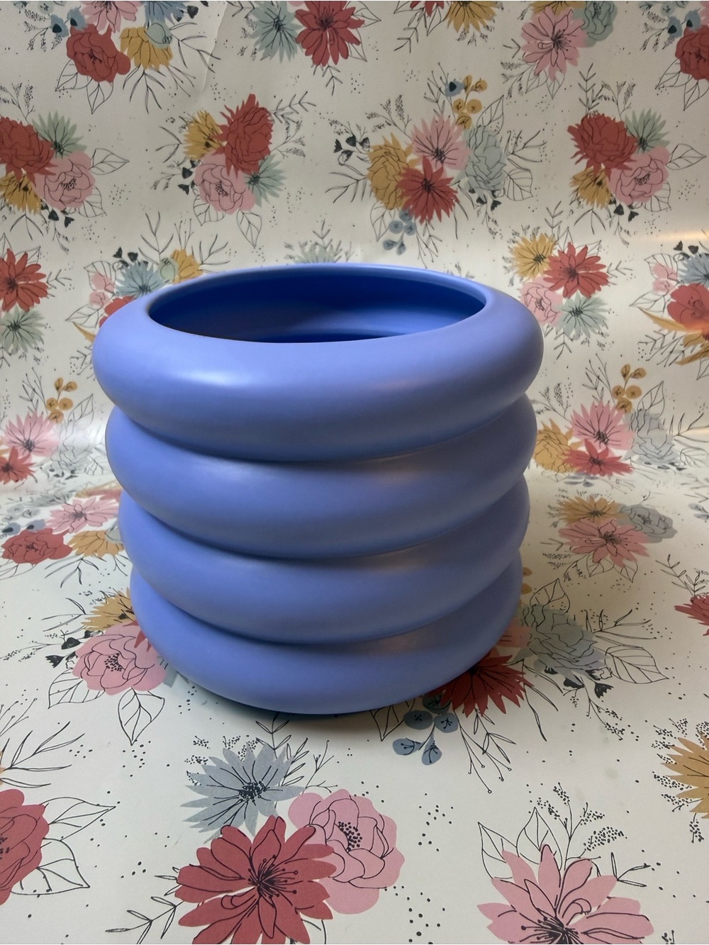 Ribbed Ceramic Planter